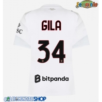 Maglie da calcio AC Milan Mario Gila #34 Seconda Maglia Femminile 2026-27 Manica Corta
